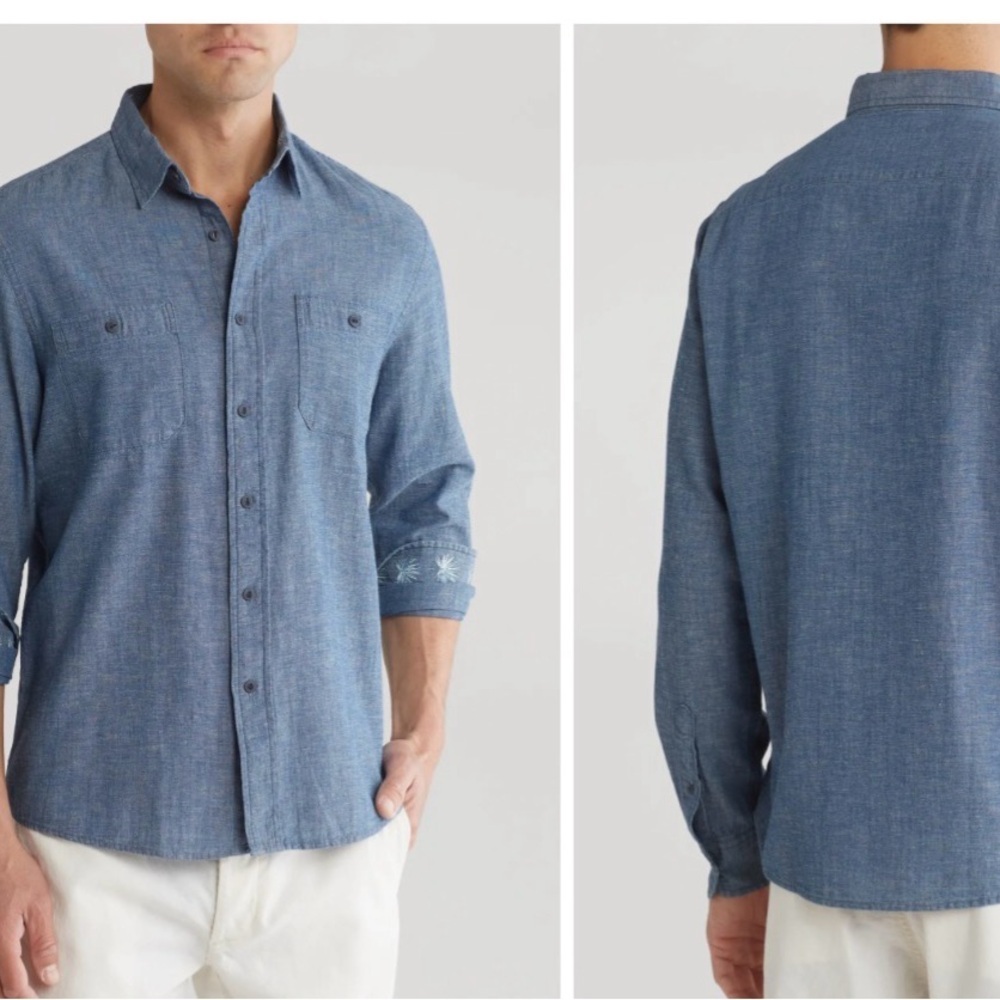 Tailor Vintage Cotton Men's Blue Shirt